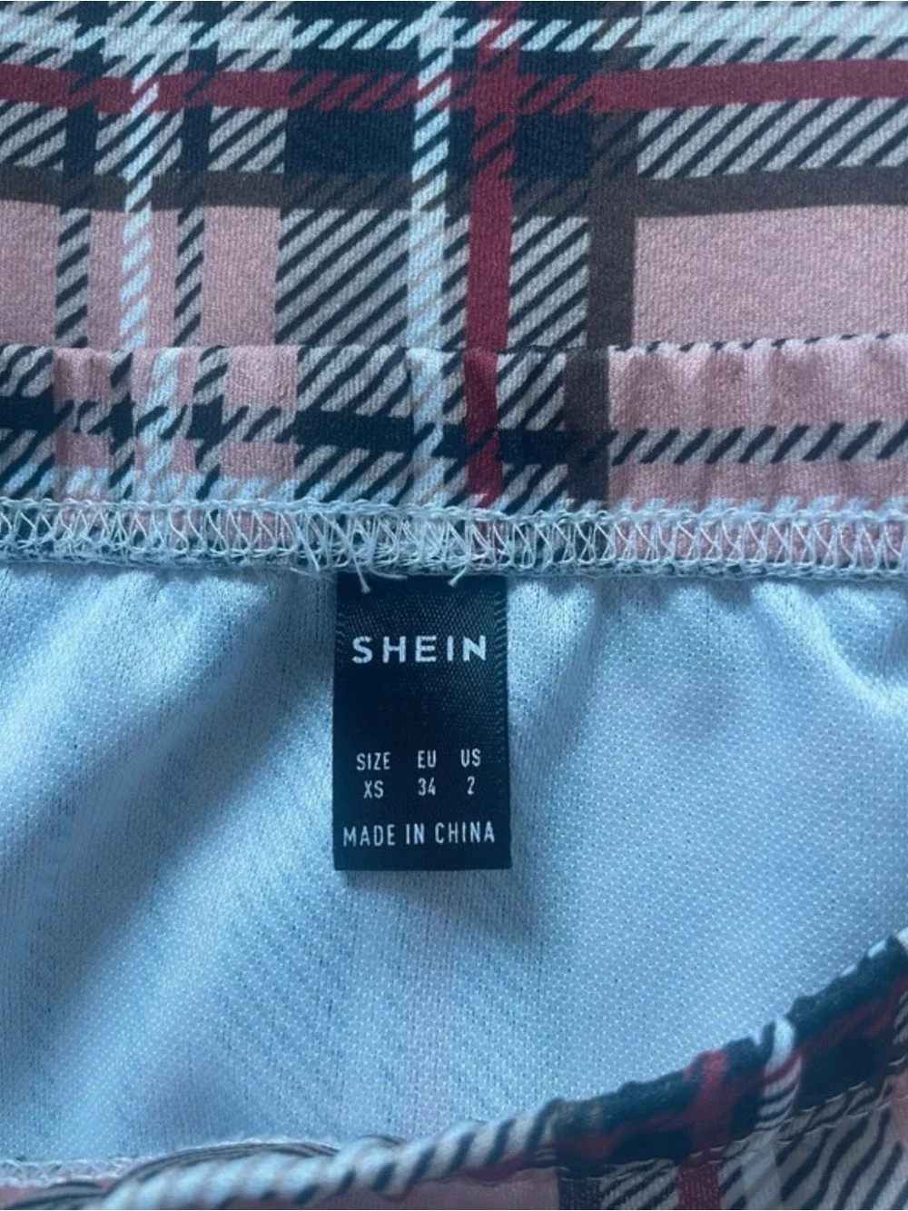 SHEIN Plaid Mini Skirt